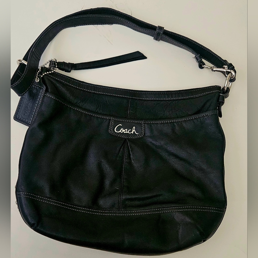 Coach Park Black Leather Bag